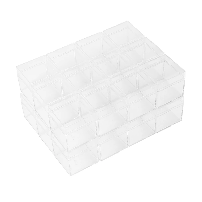 

24 Pcs Square Transparent Plastic Packing Box Candy Box Jewelry Box Party Gift Birthday Gift Box