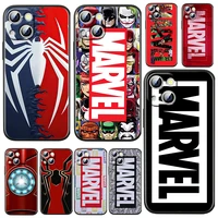 marvel avengers logo for apple iphone 13 12 11 pro max mini xs max x xr 6 7 8 plus 5s se 2020 tpu silicone soft black phone case