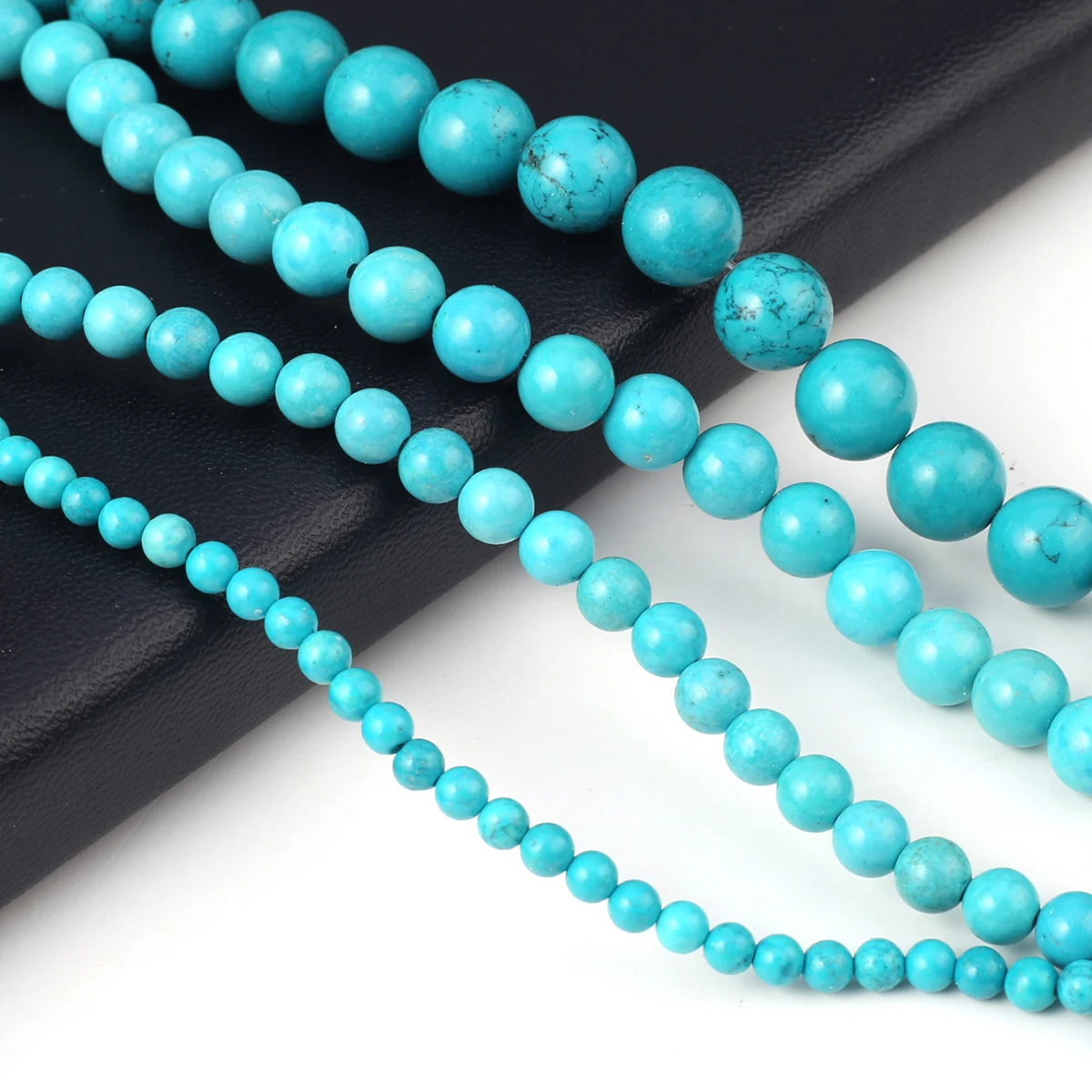 

1strand Dyed Stone Round Smooth Surface Blue Turquoise Bead 4/6/8/10mm Charms for DIY Necklace Jewelry Accessories Gift 38cm