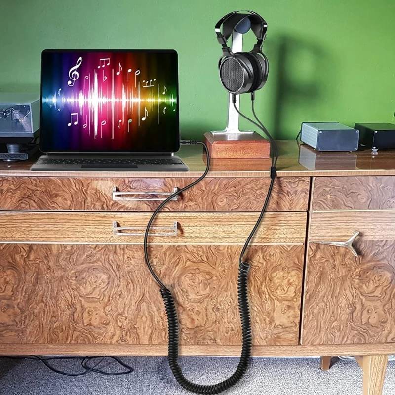 Двойной пружинный кабель 3 5 мм гарнитура для телефона Denon AH-D7100 7200 D600 D9200 5200 Headphon