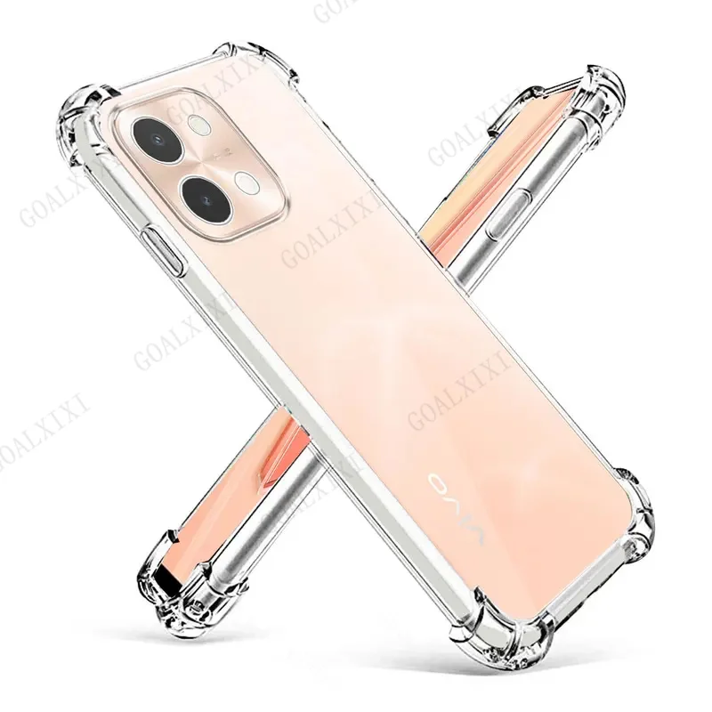 Фото Для Vivo Y28 4G Чехол V2352 Прозрачный противоударный силиконовый мягкий чехол для телефона Vovo Y36i Y36 i 5G Y28 Y 28 VivoY28 Защитная задняя крышка №1