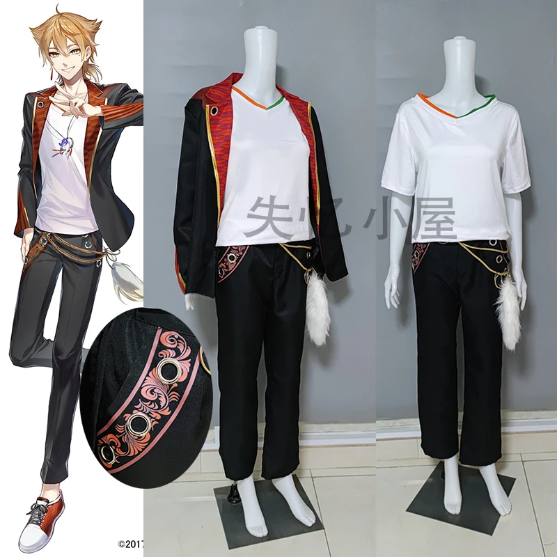 

COWOWO Anime! Vtuber Nijisanji Gaku Game Suit Handsome School Uniform Cosplay Costume Halloween Party Outfit Unisex Custom-made
