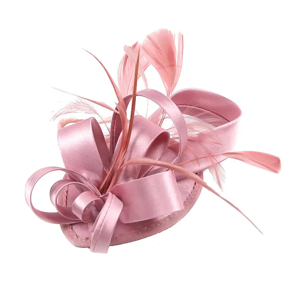 Good Bridal Headwear  Allergy Free Faux Silk Party Hat  Feather Style Bridal Headwear Hair Clip