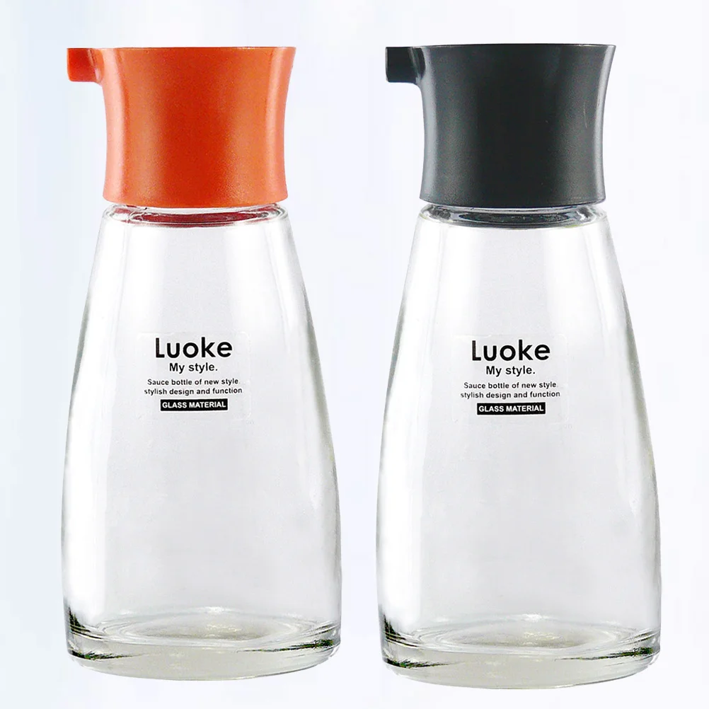

2 Pcs Seasoning Bottle Kitchen Tool Clear Container Oil Pot Storage Liquid Containers Supplies Condiment Bottles