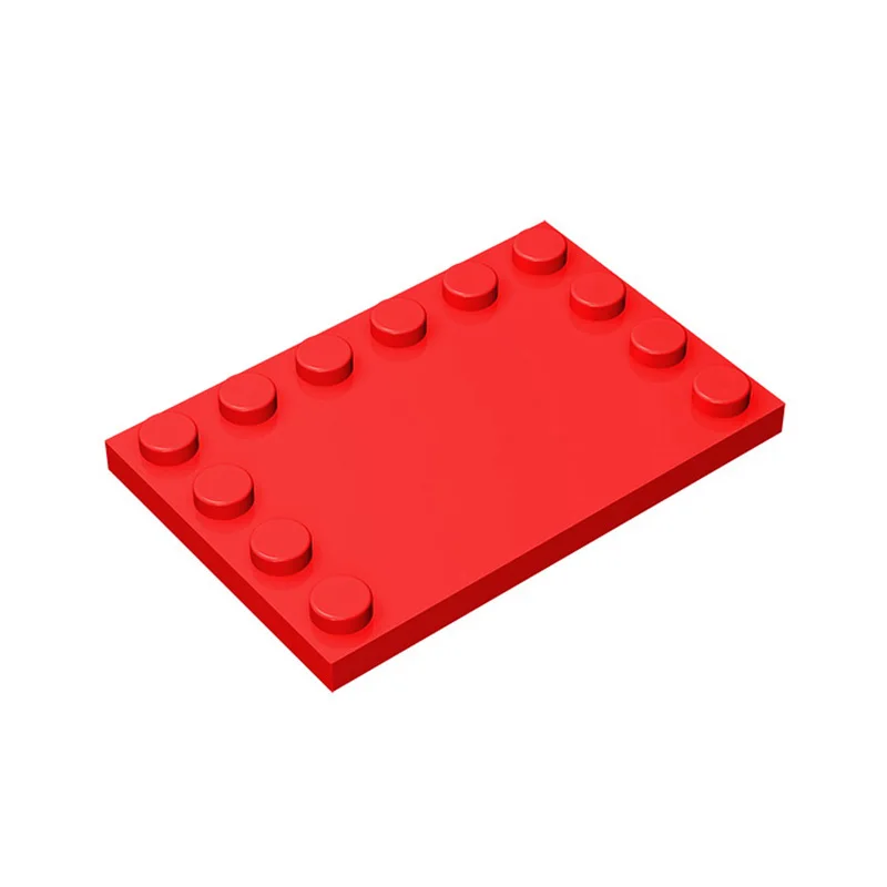 BZB 10 шт. MOC 6180 плитка Модифицированная 4x6 с гвоздиками на краях совместимые сборы