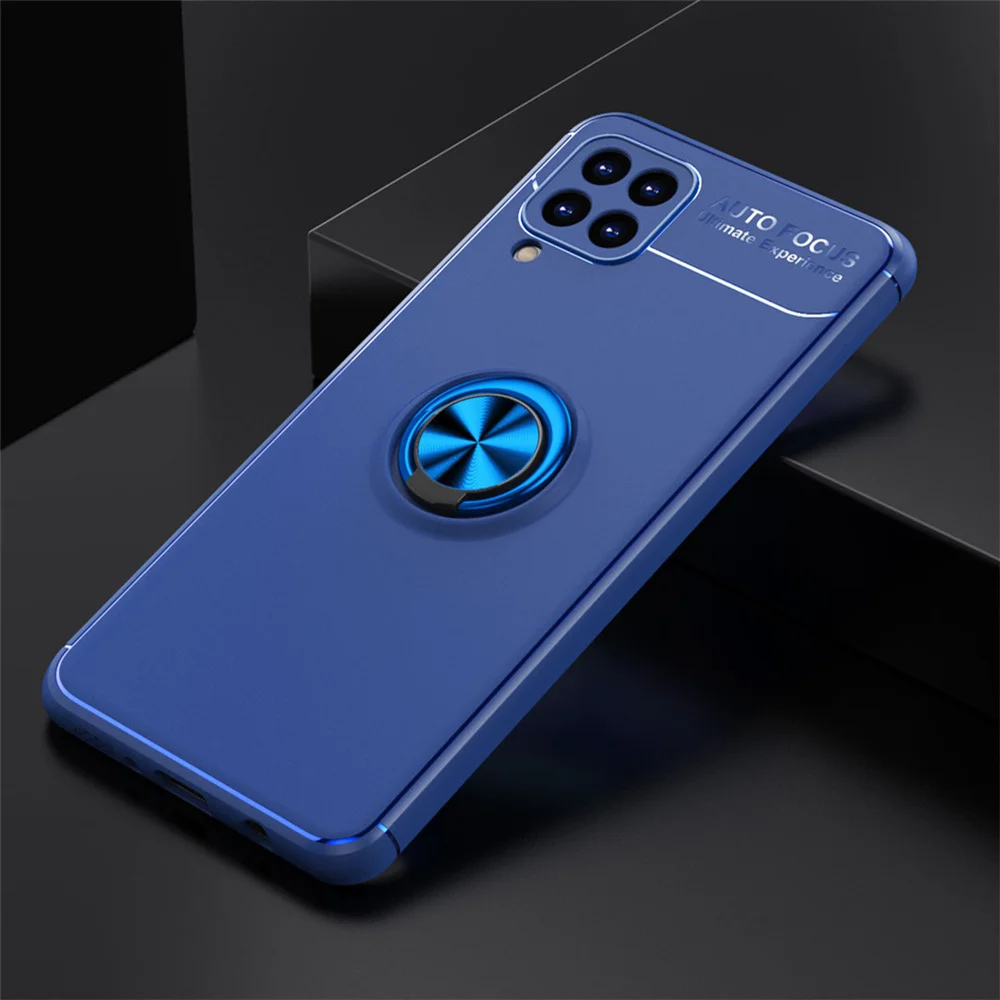 

for Samsung F62 F41 soft TPU Silicone + Metal Ring Stand Phone cover for Galaxy M62 M51 M31S Samsung F62 Shockproof Phone Case