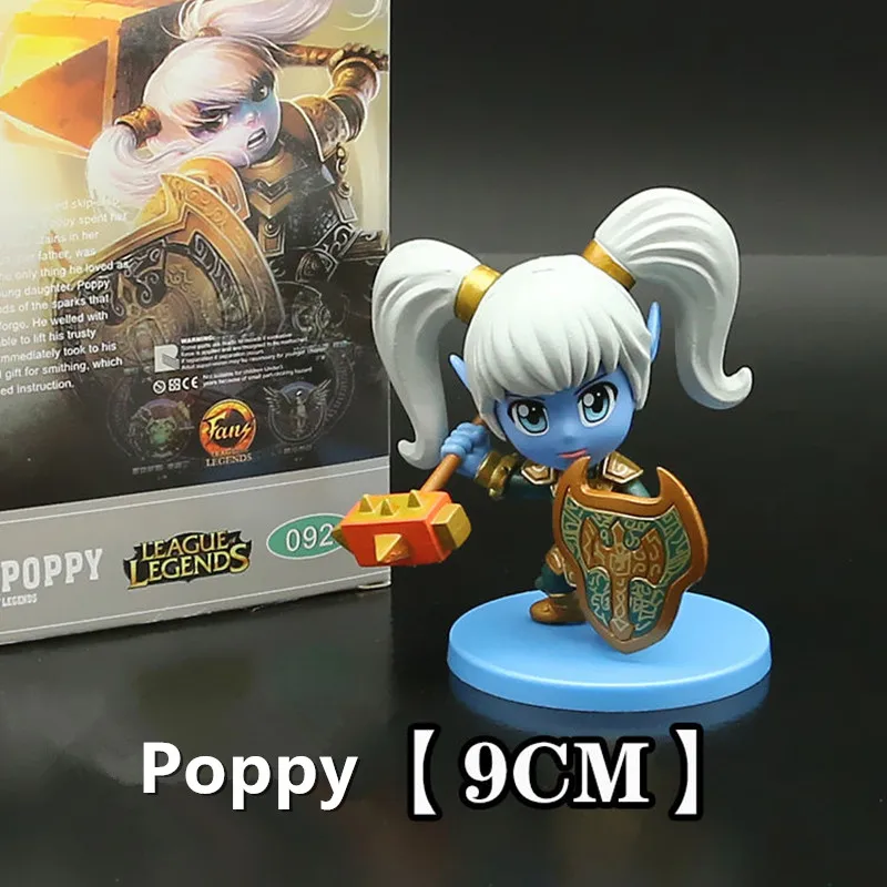 9 см Фигурки из Лиги Легенд могилы Гнар Мак одиночные лезины милые фигурки ПВХ