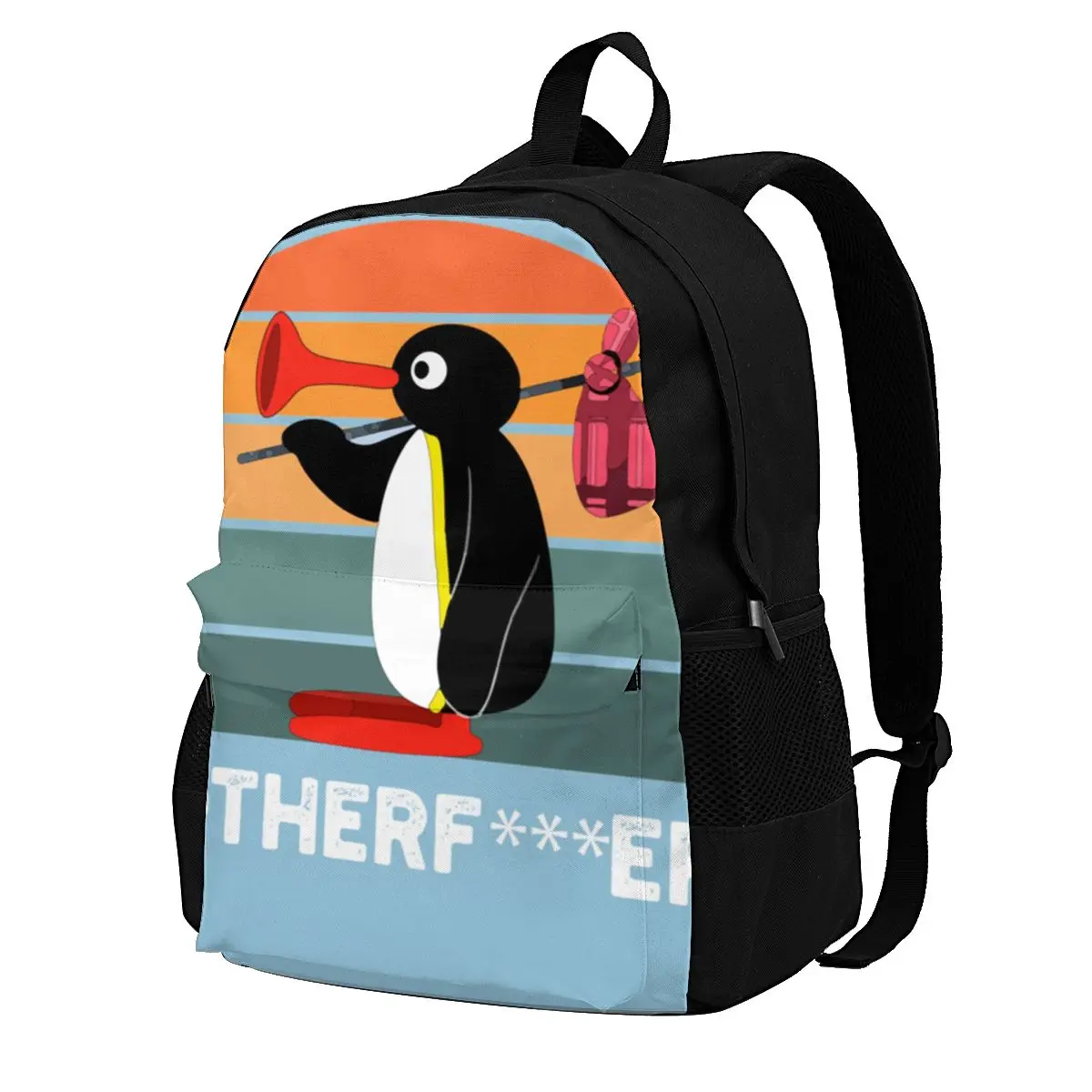 

Noot Mother Pingu Meme Backpacks noot rabby pingu meme funny stop motion Youth Breathable Funny Backpack Polyester Outdoor Bags