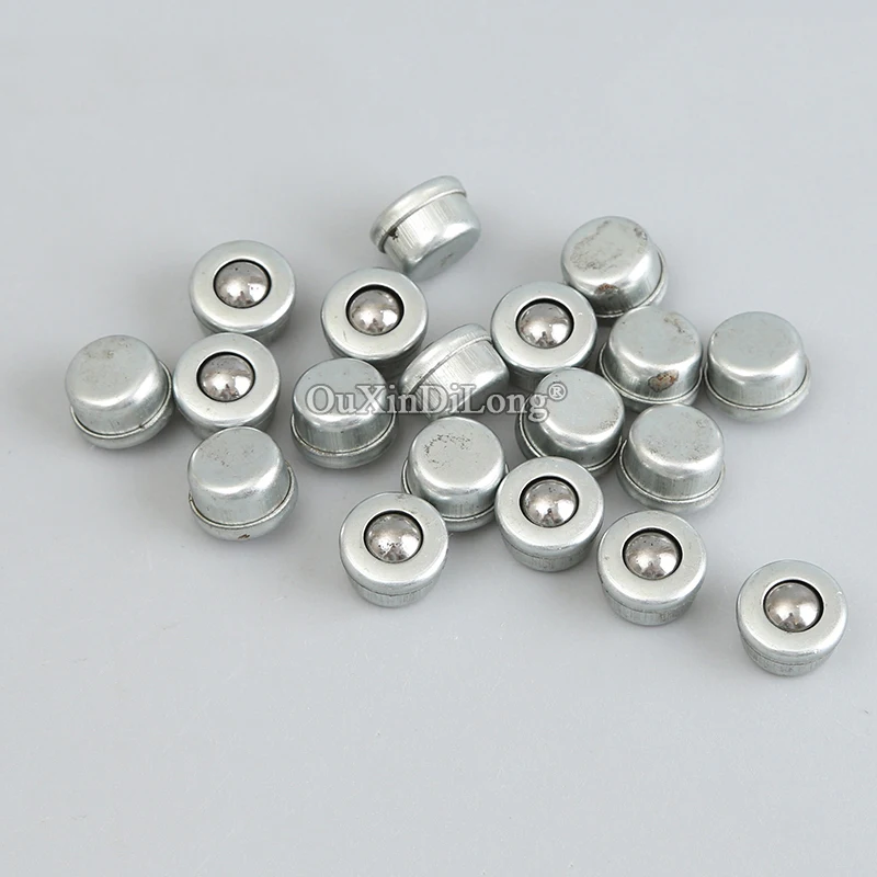 

Hotsale 100PCS Carbon Steel Ball Micro Universal Ball Bearing Transfer Unit Stamping Conveyor Rollers Casters Bull's Eye Wheels