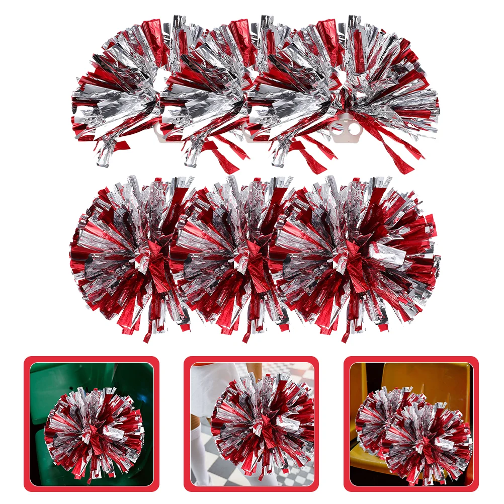 

6Pcs Cheerleading Pompoms Cheerleader Pom Poms Cheer Poms Cheering Hand Flowers