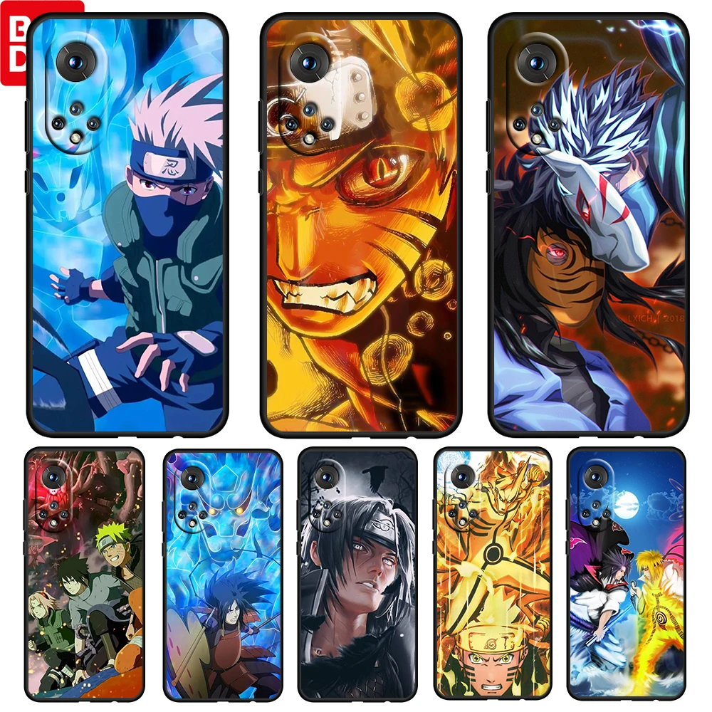 

Hot Anime Naruto For Honor 60 50 20 SE Pro X30 10X 10i 10 9X 9A 8X 8A Lite Silicone Soft TPU Black Phone Case Capa Cover Coque