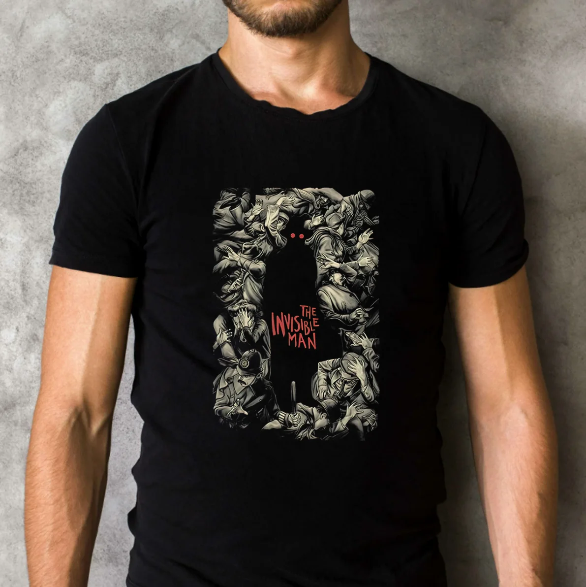 

The Invisible Man Classic Black T-Shirt Horror Movie T-Shirt