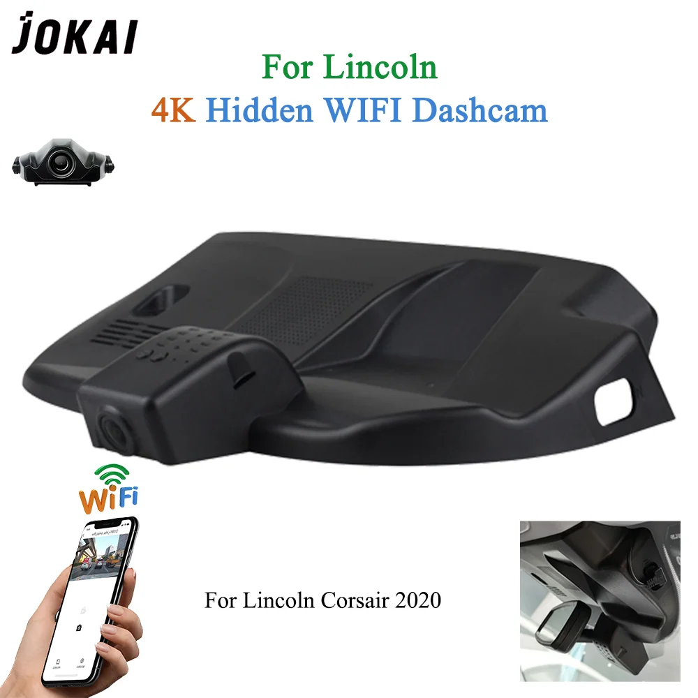 For Lincoln Corsair PHEV 2020 Front and Rear 4K Dash Cam for Car Camera Recorder Dashcam WIFI Car Dvr Recording Devices