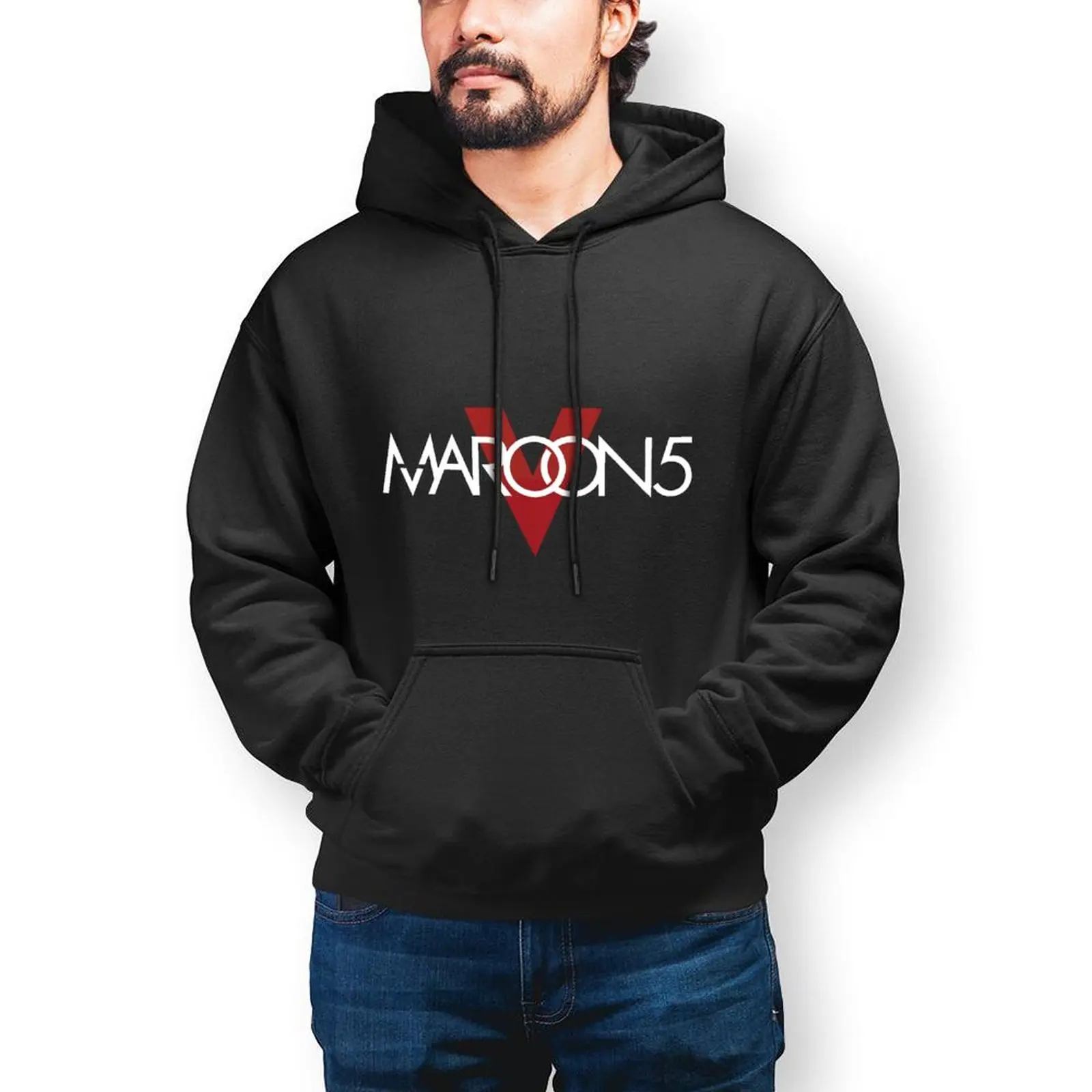 

L.A Rock Band Loose Hoodies Unisex MAROON 5 Streetwear Hoodie Spring Vintage Pattern Sweatshirts Plus Size
