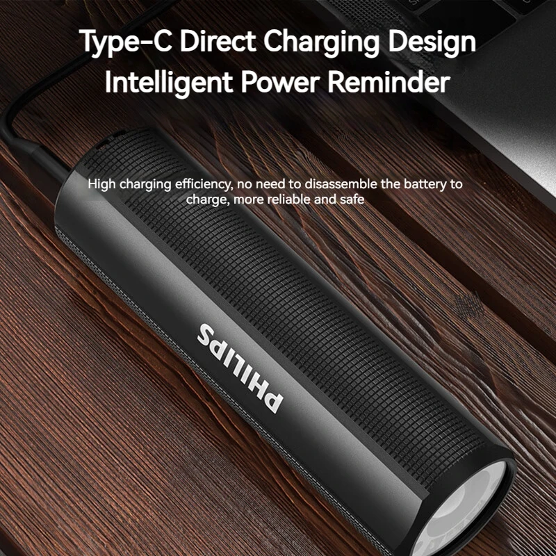 Фонарик Philips с USB-зарядкой 4 режима освещения