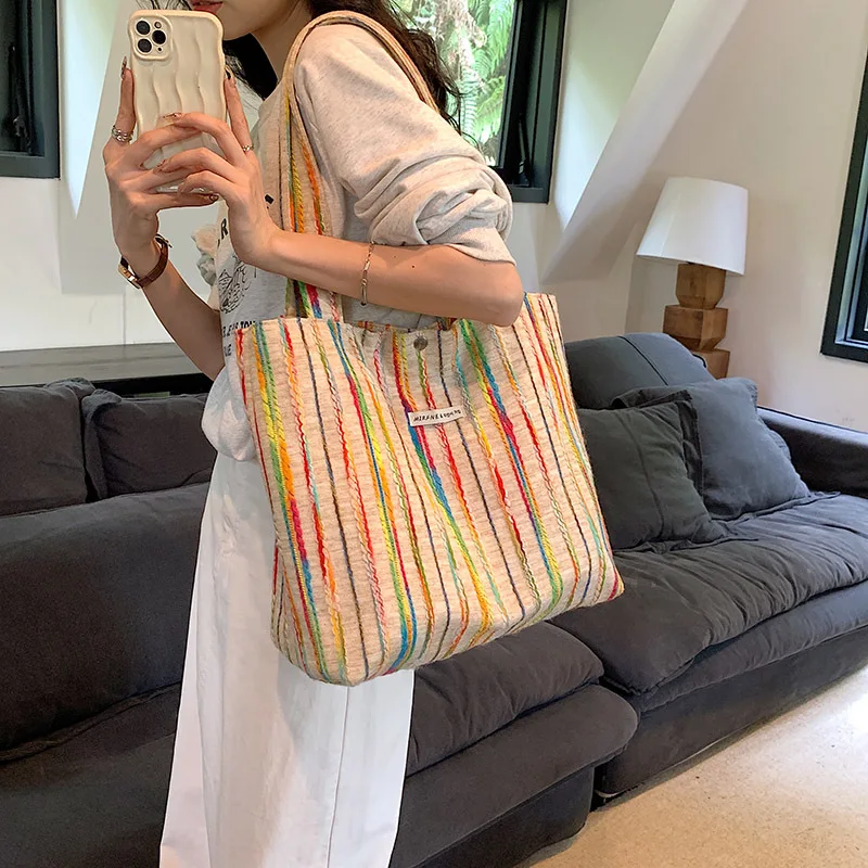 CGCBAG Fashion Designer Canvas Tote Bags For Women Lage Capacity Shoulder Bag 2023 Casual Commuting Female Handbags Shopper