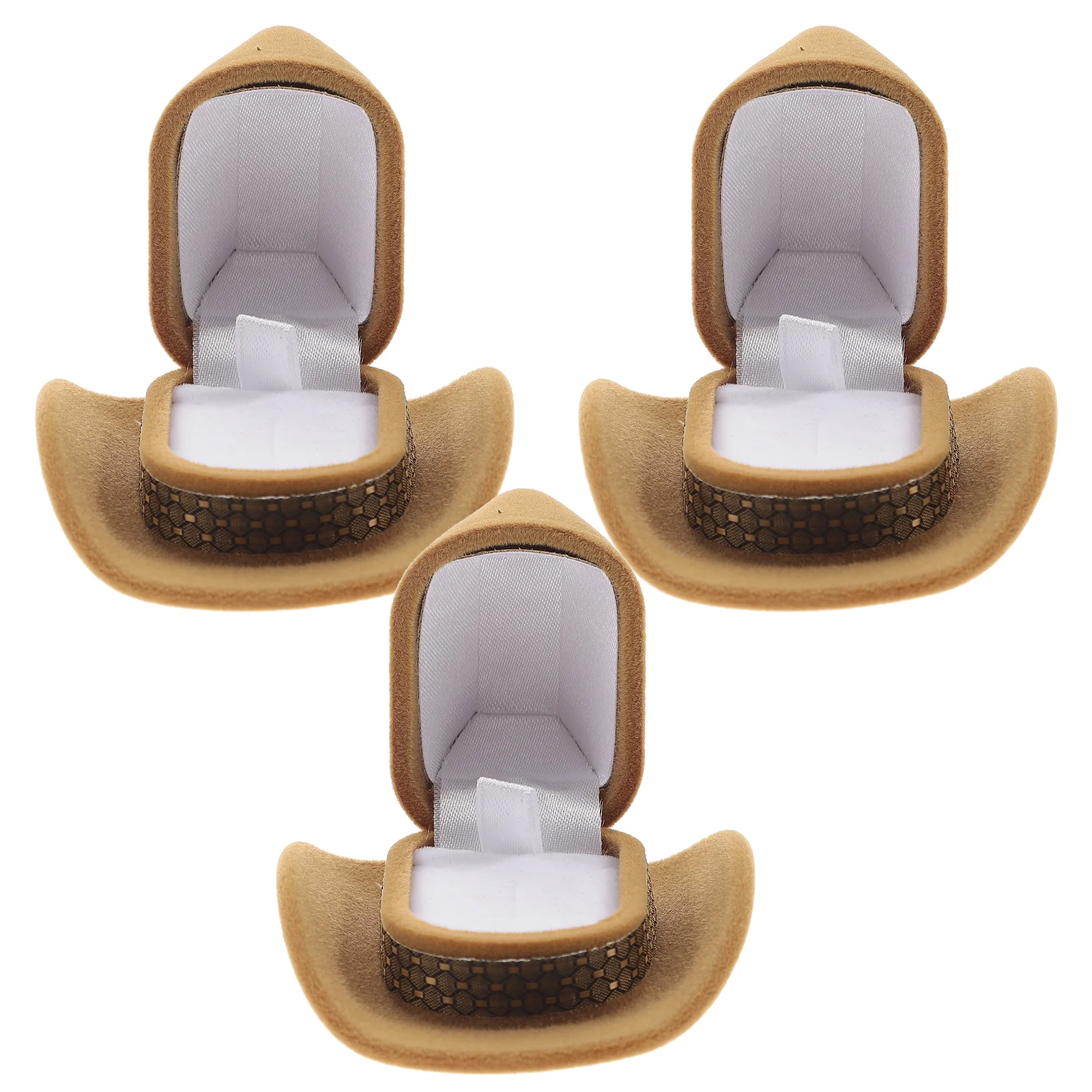 

3 Pcs Ring Storage Organizer Jewelry Storage Organizer Earrings Jewelry Packaging Box Cowboy Hat Ring Storage Holder