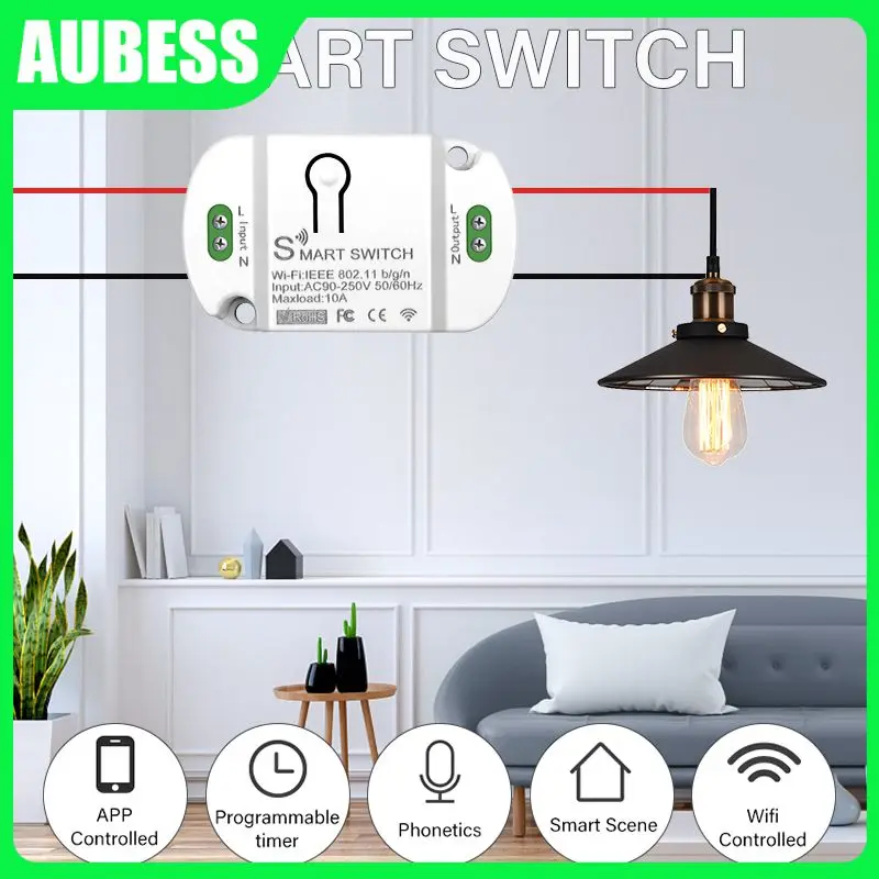 

Smart Life Wifi 10a Breaker Module Tuya Smart Switch Timer Wireless Switches Work With Alexa Google Home Smart Home Mini