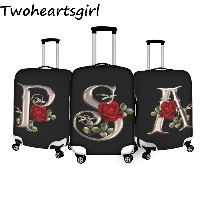 

Растягивающийся Чехол для багажа twoheart sgirl с принтом роз, защитные чемоданы для багажа 18-32 дюйма, аксессуары для путешествий