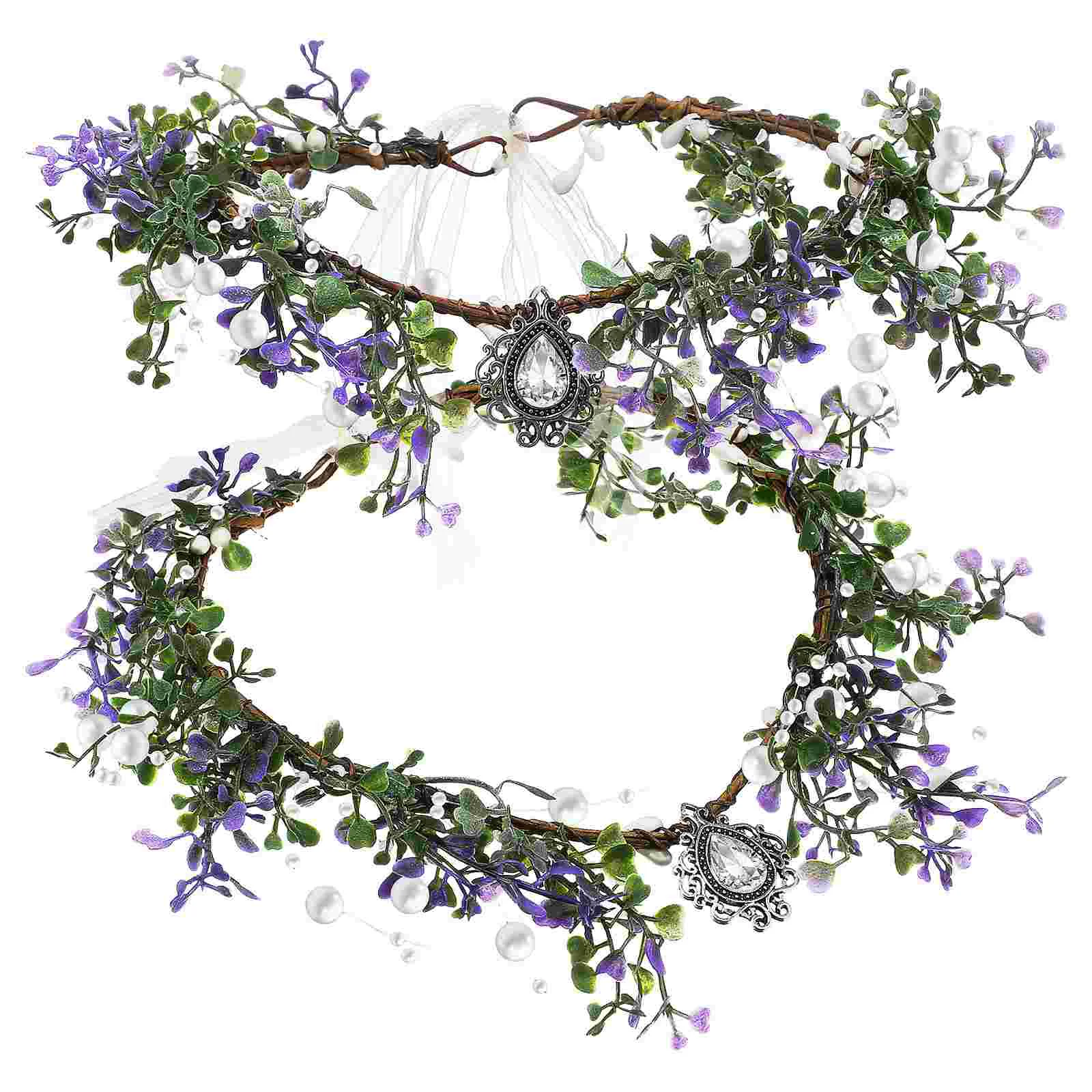 

Flower Crown Girls Women Floral Wedding Headband Headpiece Fairy Accessories Hairband Bridal
