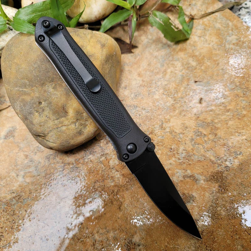 

Wolverine Flat head Tactical Folding Automatic Knife 440C Sharp Black Blade Stainless Steel+Nylon Glass Fiber Handle EDC Tool