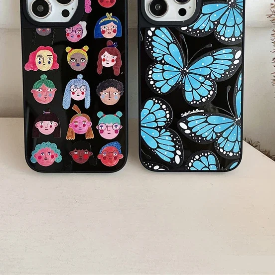 

Butterfly Mirror Surface Phone Case Cover for IPhone 11 12 13 14 15 Pro Max Case for IPhone 15 Pro Max