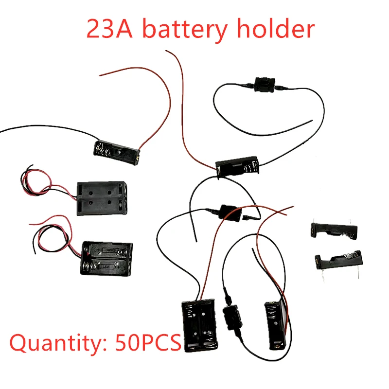 

50 шт. 12 в 23 а держатель аккумулятора с беспроводной перезаряжаемой батареей чехол для хранения 12 в коробка для аккумуляторов с переключателем