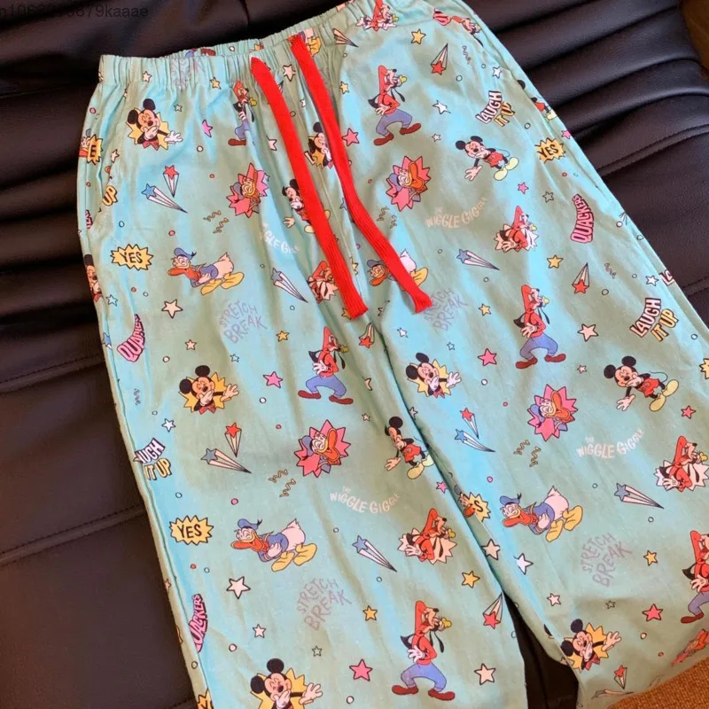 Милый Микки Дональд Дак с принтом Диснея весна и осень новые спальные брюки
