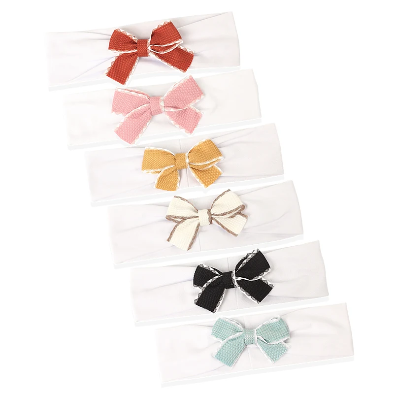 Baby Girls New Knot Bow Headbands Kids Boys Cotton Toddler Solid Cute Soft Head bands Hair Accessories