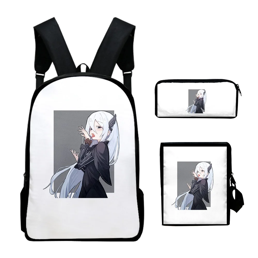 

Re:Life in a different world from zero 3pcs/Set Backpack 3D Print School Student Bookbag Laptop Daypack Shoulder Bag Pencil Case