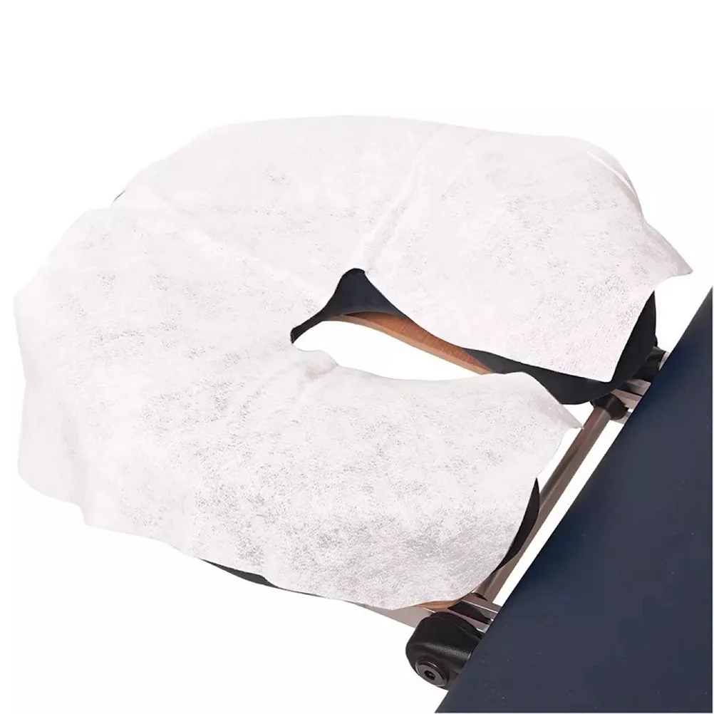 

100 Pcs Bassinet Bed Disposable Pillow Case Face Rest Covers Paper Headrest Mask Cradle Spa