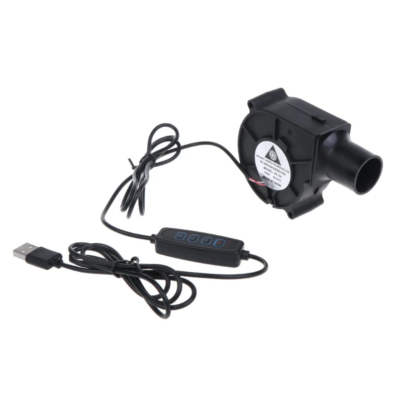 

5V USB Plug Blower Fan Mini Portable Turbo Blower with Speed Controller 2500RPM