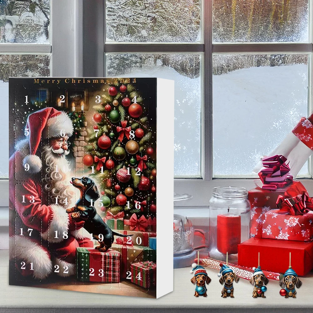 Адвент-календарь на 2024 год таксы 24-дневный рождественский адвент-календарь