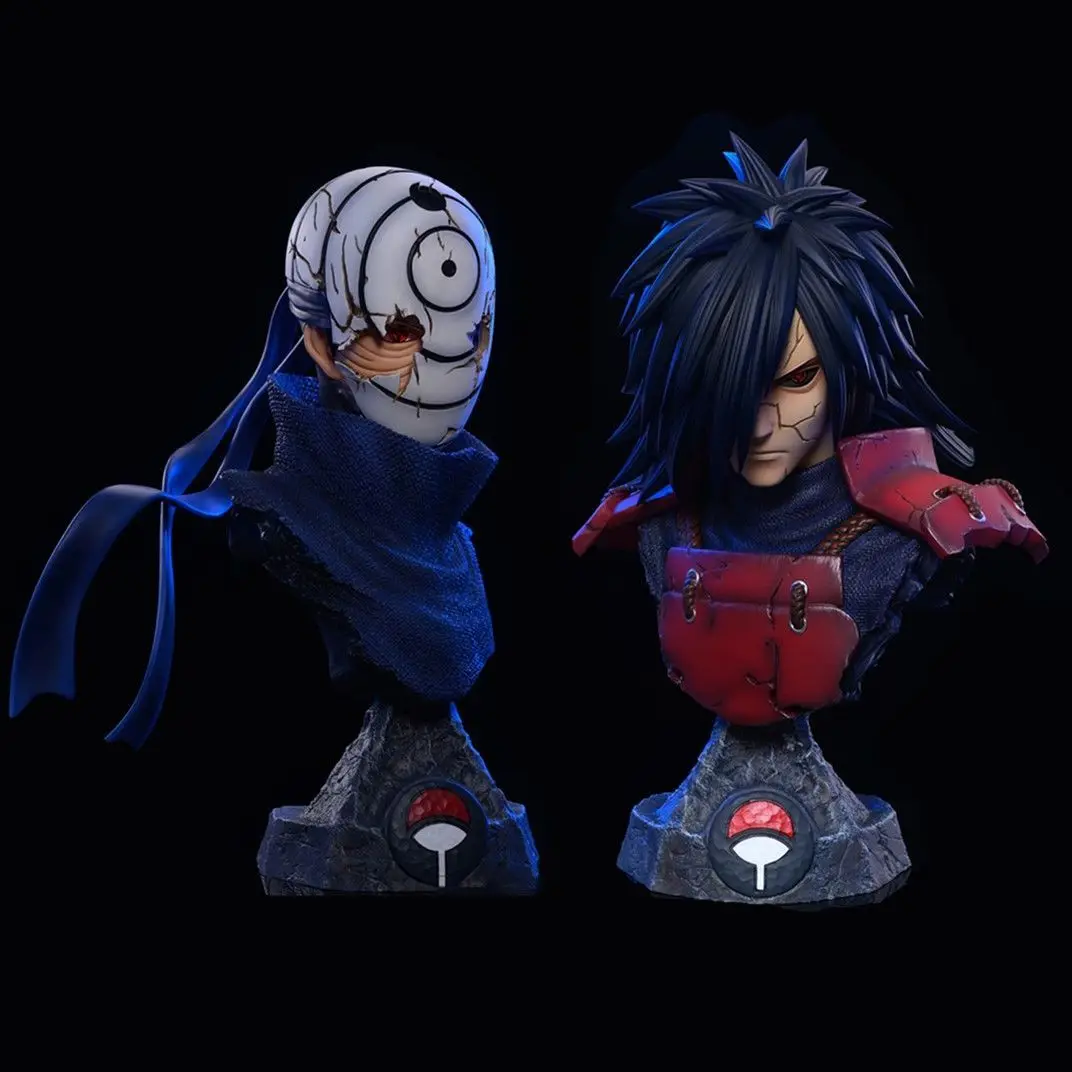 

Naruto Figure Anime Shippuden GK Uzumaki Uchiha Madara Sasuke Obito Figurine Bust Model Statue Collectible Toys