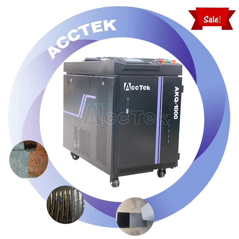 

Protable Laser Cleaning Machine For Metal Rusty Remove Wood Paint Cleaning Machinery Oil Remove 1000w Fiber Laser Rust Cleaner