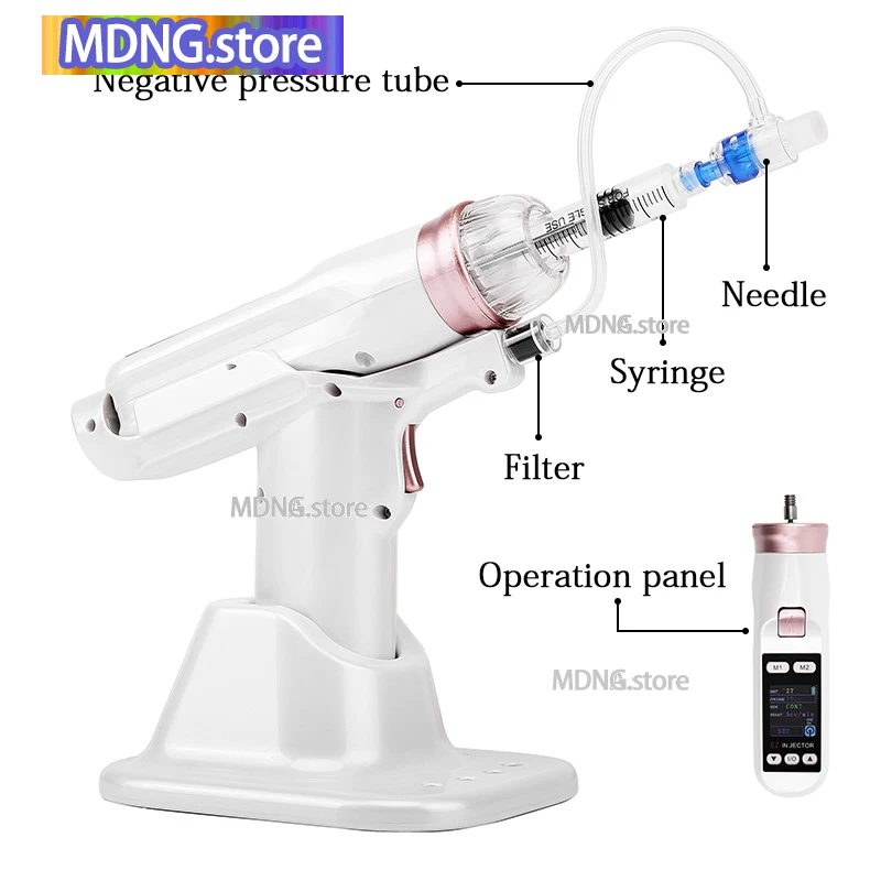 Mesotherapy EZ Negative Pressure Meso gun Hydrolifting Water Injector Beauty Device for Tightening Skin Whitening and Skin Clean