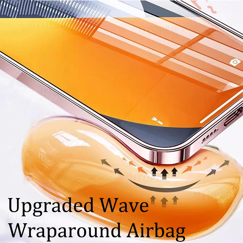 Роскошный прозрачный мягкий чехол из ТПУ для iPhone 16 15 14 13 12 11 Pro Max Plus ультратонкий