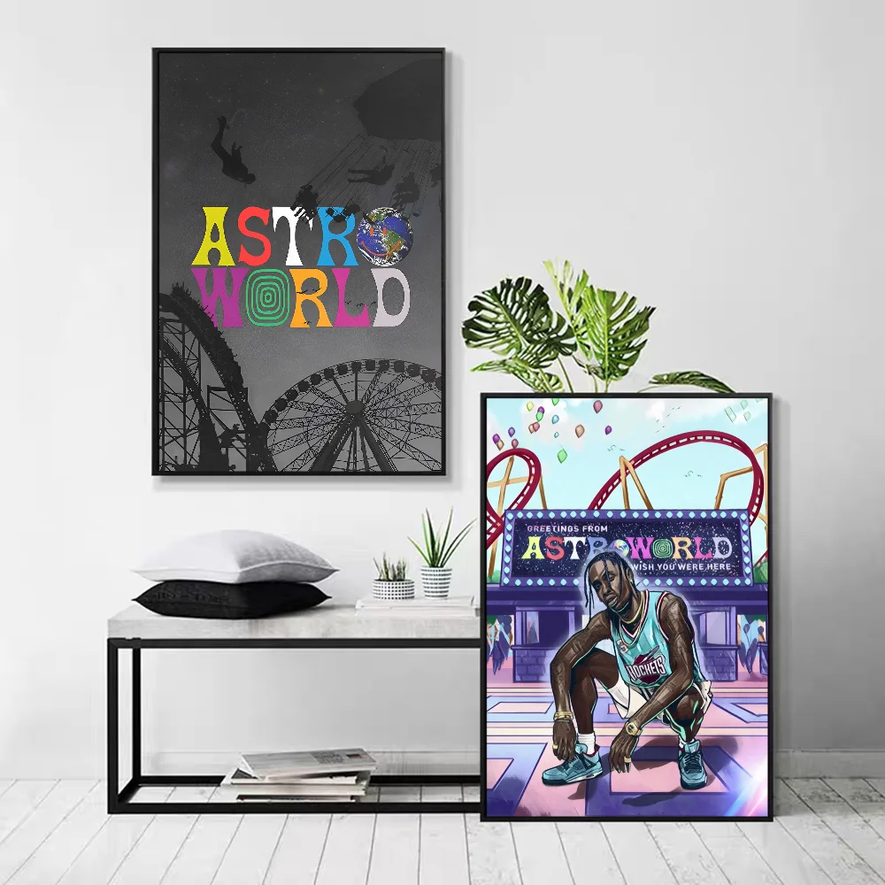 Самоклеящийся художественный постер Travis Scott Rodeo Astroworld ретро наклейка из