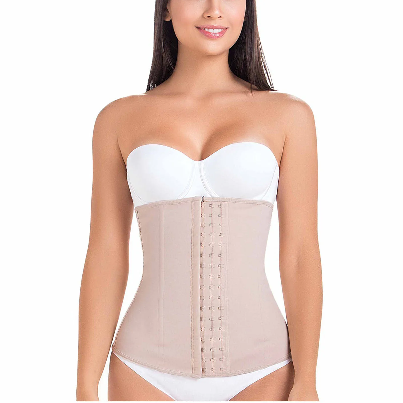 

Fajas Colombians Girdles Reducing And Shaper With Three-Button Shaping Belts Waist Trainer Body Shaper