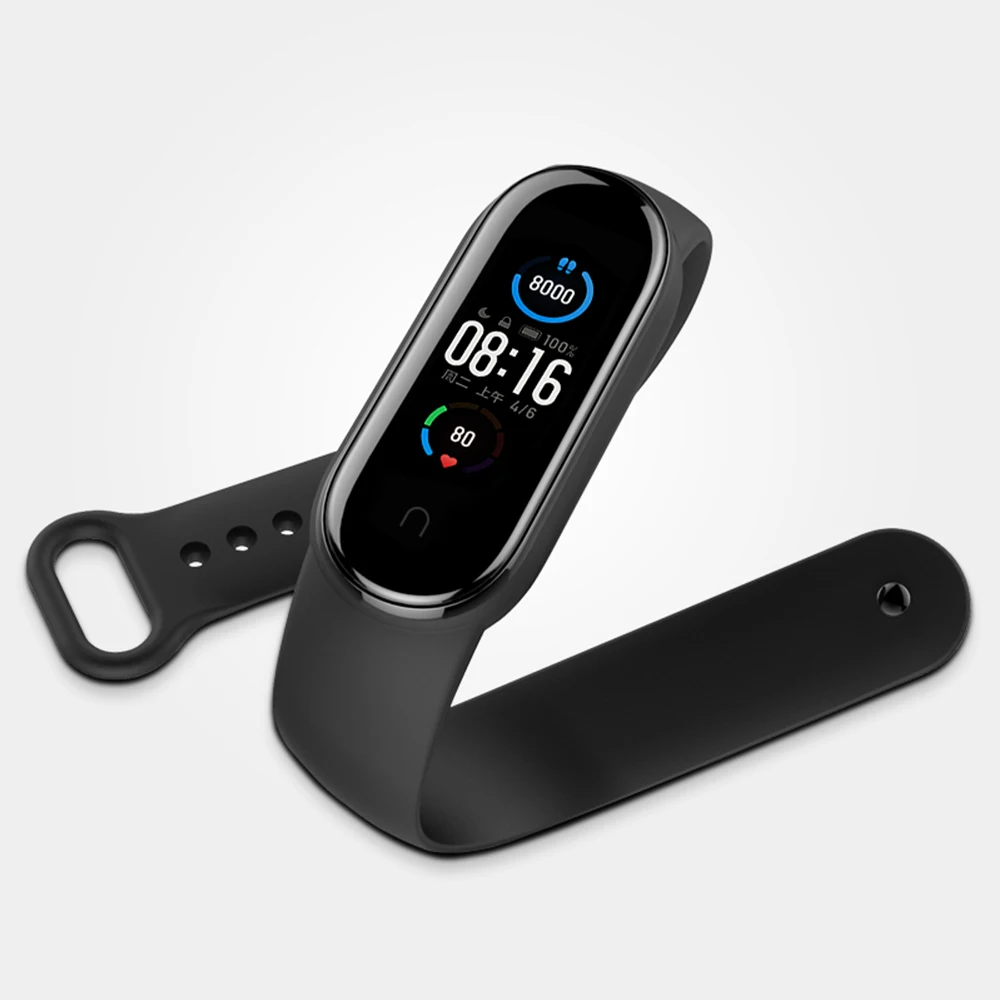 Фото Ремешок для часов Xiaomi Mi Band 7 6 5 4 3, силиконовый браслет для Mi Band 3 4 band5 band6, аксессуары для умных часов №5