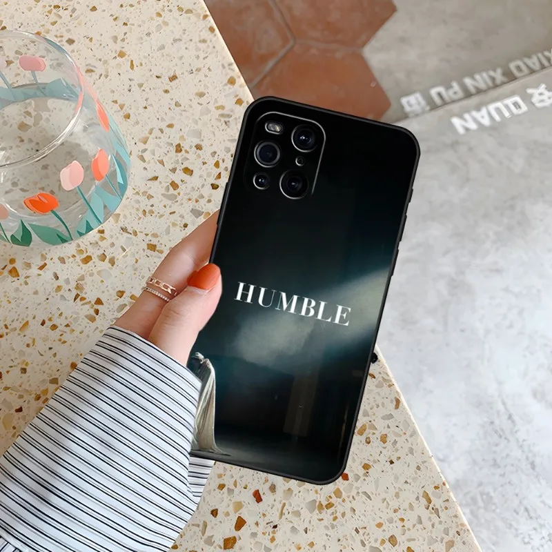 Kendrick Lamar Humble Phone Case For OPPO Find X3 X2 X5 RENO 8 6 7 4 Pro Plus A57 A16 A54 A74 A54 A97 A53 Black Coque