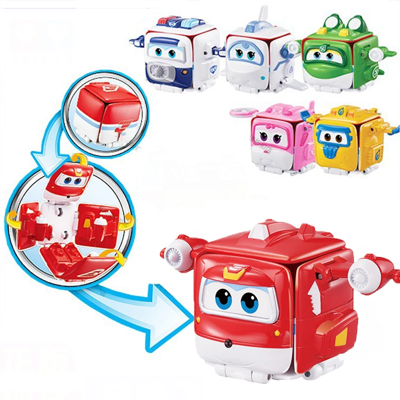 

Super Wings Action Figures Toys Transforming Box Robot Jett Dizzy Donnie Deformation Airplane Animation Models Christmas Gifts