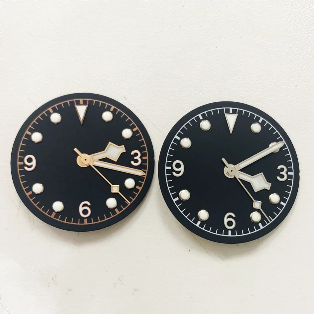 

31mm Watch Dial + Hands with Green Luminous Men's Watch Accessories for DG 2813/ DG 3804 Japanese 8215/ 821A Series Movements