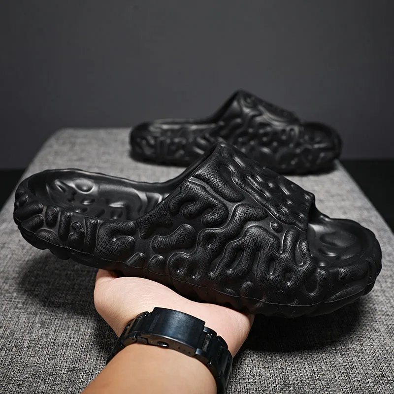 2023 Summer Men Slippers Thick Platform Bathroom Home Slippers Men Soft Sole EVA Indoor Slides Men Sandals Non-slip Flip Flops