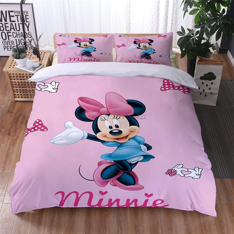 Комплект постельного белья из мультфильма Минни Маус |