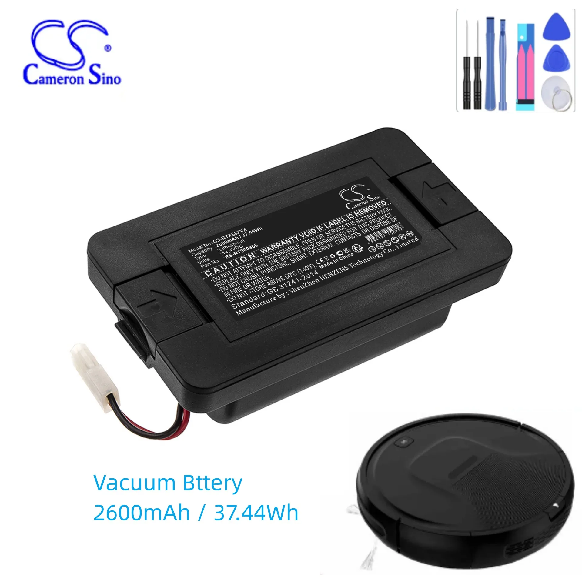 

Vacuum 2600mAh Battery For Fakir 31 21 140 Rowenta CMICR1850F5-4S1P RS-RT900866 BAGOTTE Robert II RS 710 Explorer 20