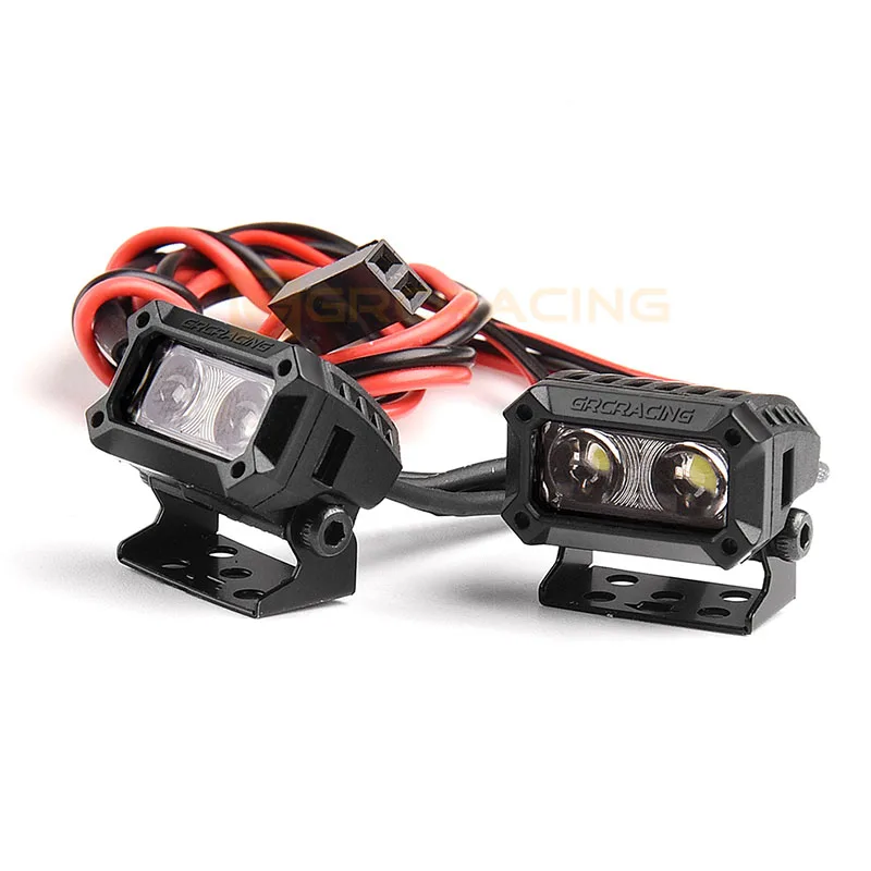 GRC 18 мм прямоугольная фонарь с двумя лампами для 1/10 RC Crawler Car Traxxas TRX4 Defender TRX6 AXIAL SCX10 II 90046 RC4WD