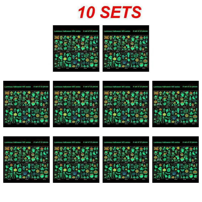 Наклейки-татуировки на Хэллоуин Детские 10/20/100 шт.