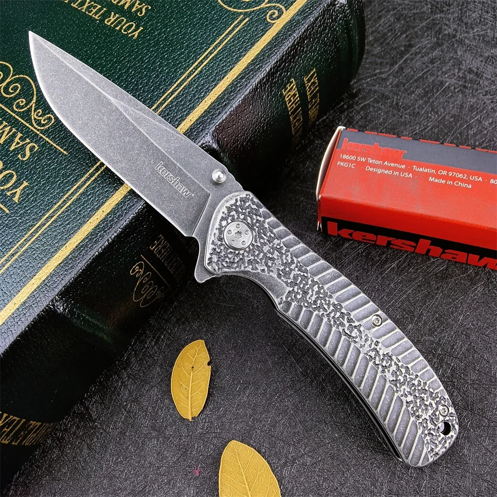 

Kershaw 1301 BW Blackwash Pocket Folding Knife Stainless Steel Military Tactical Self Defense EDC Survival Hunting Knife 8720