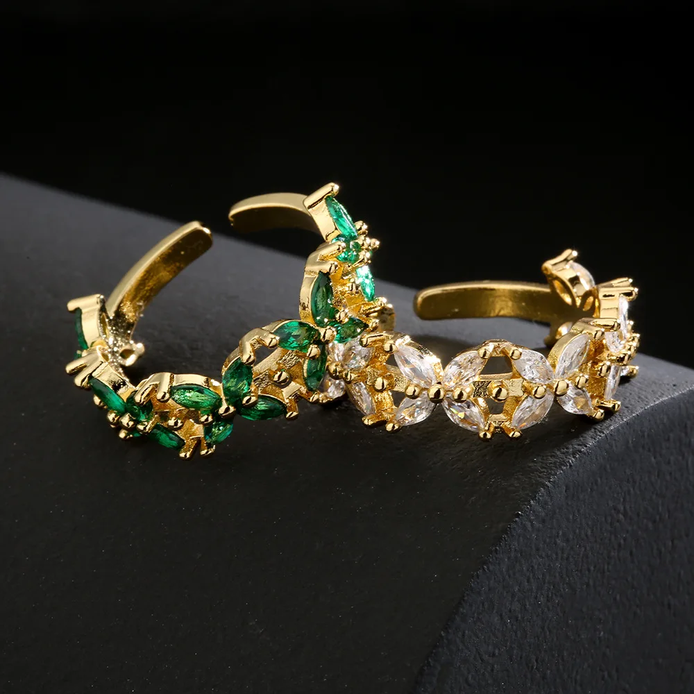 

2022 New Woman Weddings Zircon Geometric Opening Ring Wholesale